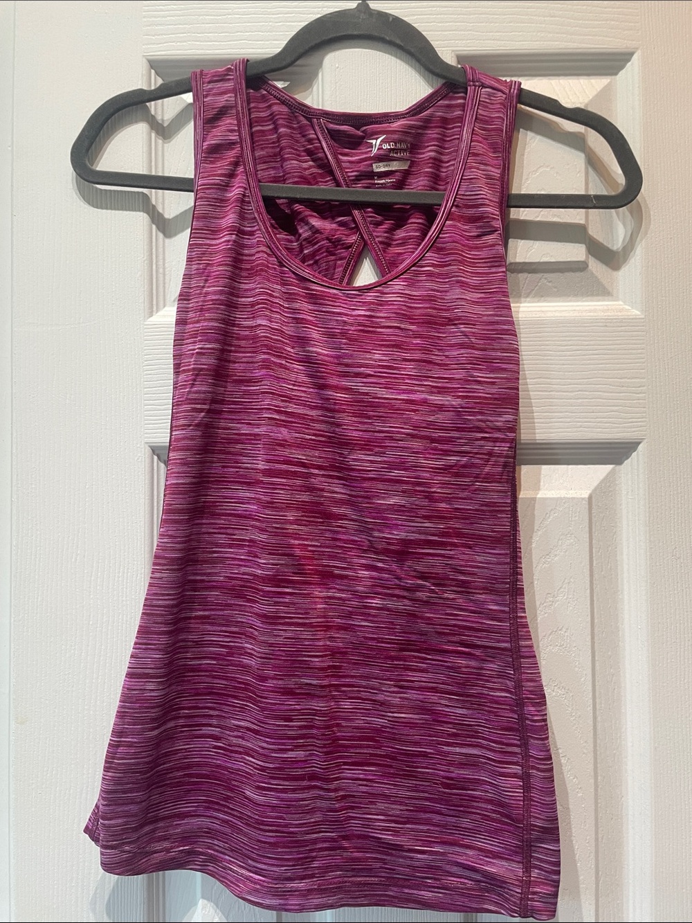 Old Navy Pink Space-Dye Active Tank Top